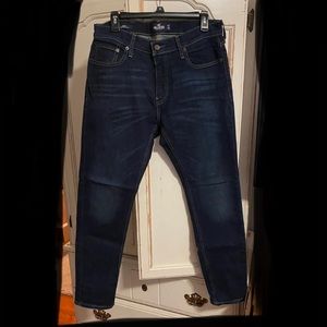 Men’s Hollister Skinny dark blue wash jeans 32x30
